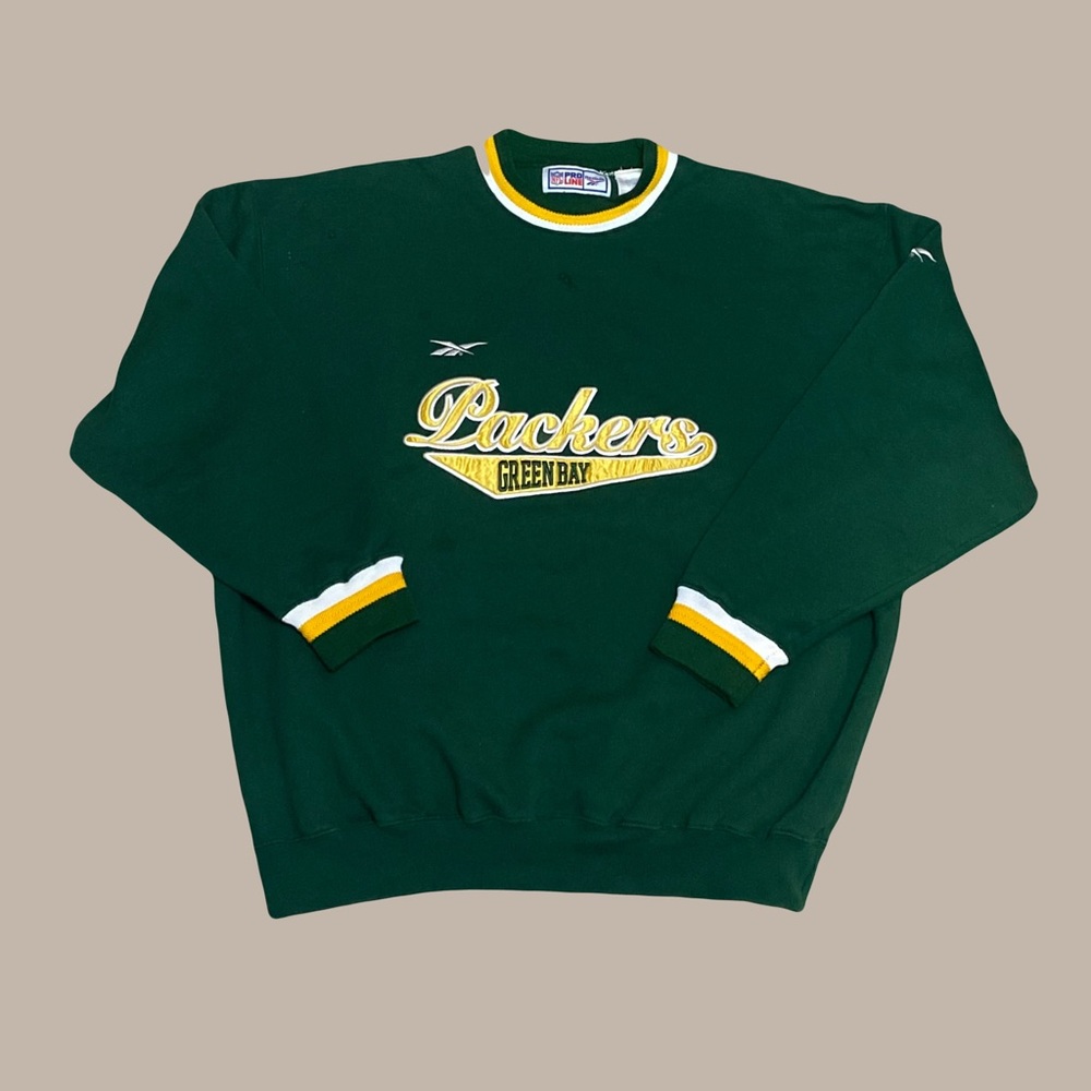Vintage NFL Green Bay Packers Crewneck Sweatshirt Size L Reebok